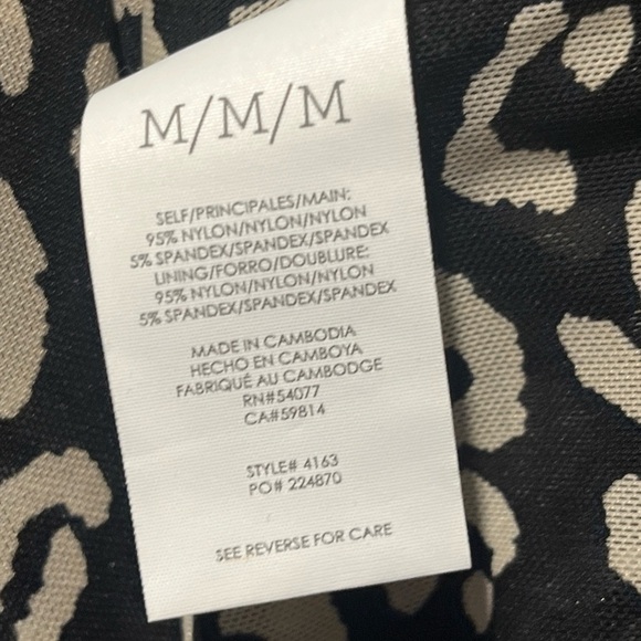 CAbi Style# 4163 Women's Sz M  Sweetheart Top Black / Tan Mesh - Picture 4 of 5